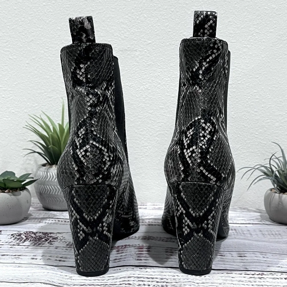 Steve Madden ankle booties snake print